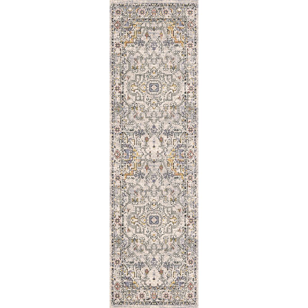 Dynamic Rugs 4094-159 Mabel 2.2 Ft. X 7.7 Ft. Finished Runner Rug in Ivory/Navy/Multi